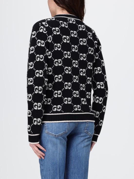 26SS 구찌 GG 울 부클 자카드 가디건 713300XKCNA 1289 White - GUCCI