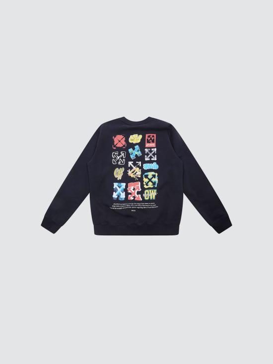 26SS [키즈] 오프화이트 풀오버 44BBA001S26F006 001 Black - OFF WHITE