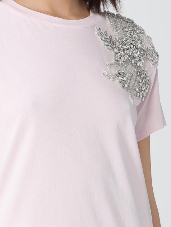 26SS 리우조 반팔 티셔츠 CA6010J3868 P9749 Pink - LIU JO
