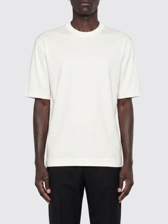 26SS 에르메네질도제냐 반팔 티셔츠 RUH386A3H718 N01 White