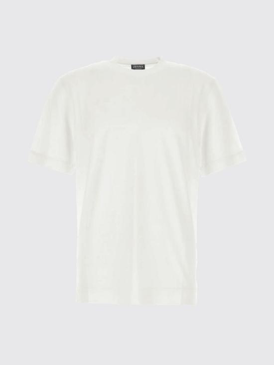 26SS 에르메네질도제냐 반팔 티셔츠 RUH386A3H718 N01 White - ERMENEGILDO ZEGNA