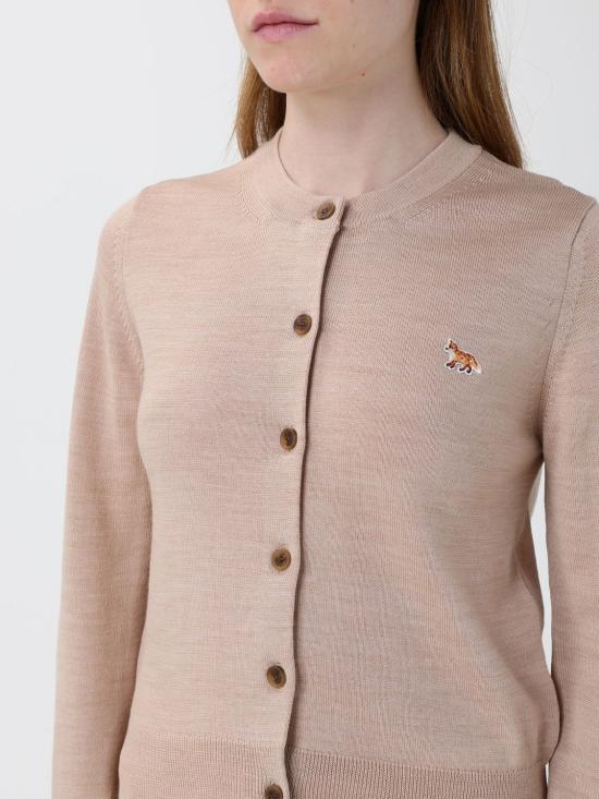 26SS 메종키츠네 베이비 폭스 메리노 레귤러 가디건 PW00502KT1181 0429 Pink - MAISON KITSUNE