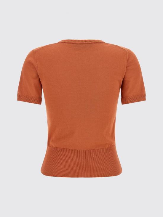 26SS 비비안웨스트우드 베아 니트 반소매 스웨터 1803002QY003F C409 Orange - VIVIENNE WESTWOOD