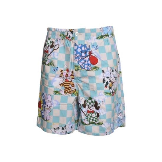 26SS 겐조 Cartoon 시어서커 숏팬츠 FG55SH5089T2 60 Azzurro