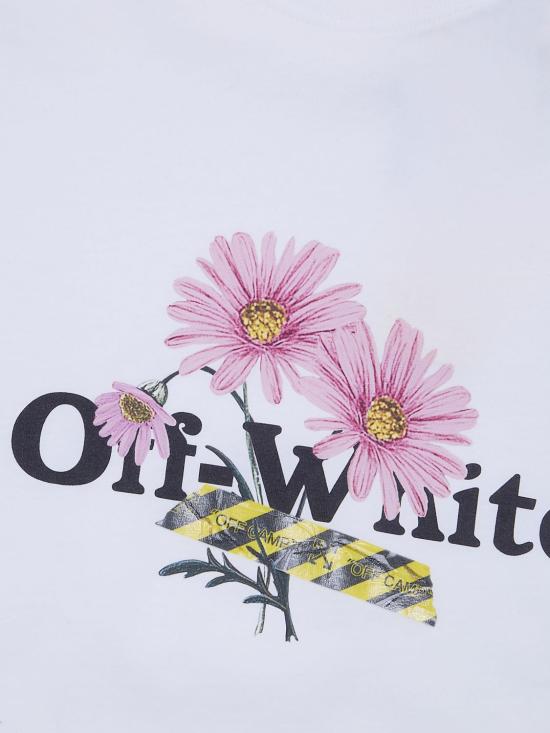 26SS [키즈] 오프화이트 티셔츠 44GAA019S26J001 100 White - OFF WHITE
