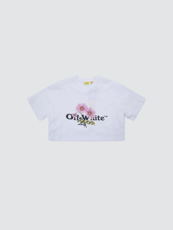 26SS [키즈] 오프화이트 티셔츠 44GAA019S26J001 100 White
