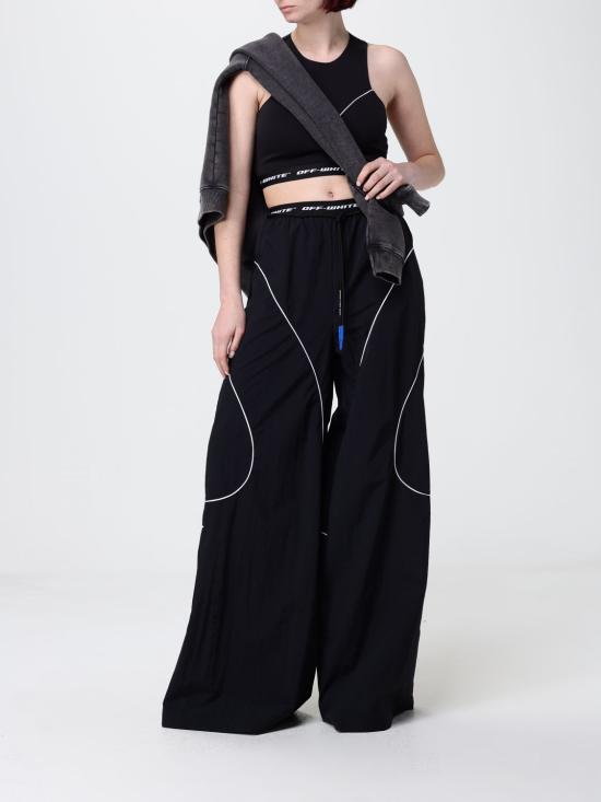 26SS 오프화이트 팬츠 2VI019S26FAB001 W003 Black 1 - OFF WHITE