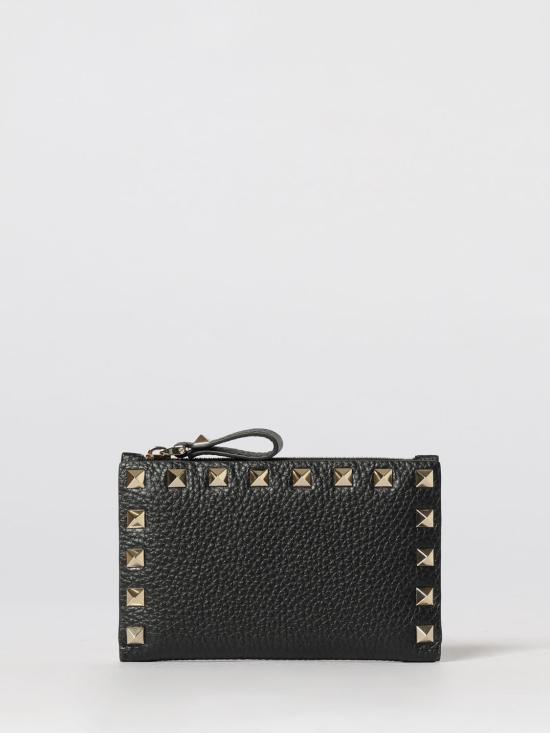 26SS 발렌티노 가라바니 락스터드 폴디드 카드지갑 WP0605VSH 0NO Black