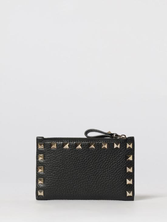 26SS 발렌티노 가라바니 락스터드 폴디드 카드지갑 WP0605VSH 0NO Black - VALENTINO GARAVANI