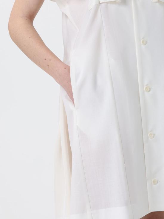 26SS 사카이 롱 원피스 2608427 151 White - SACAI