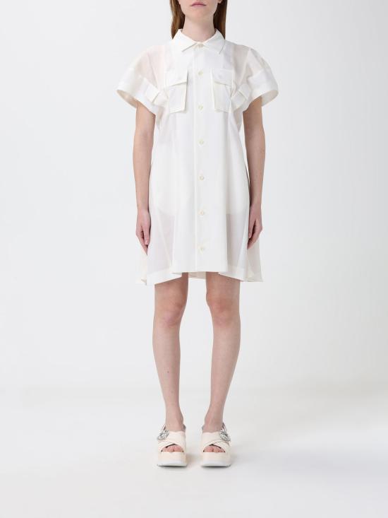 26SS 사카이 롱 원피스 2608427 151 White