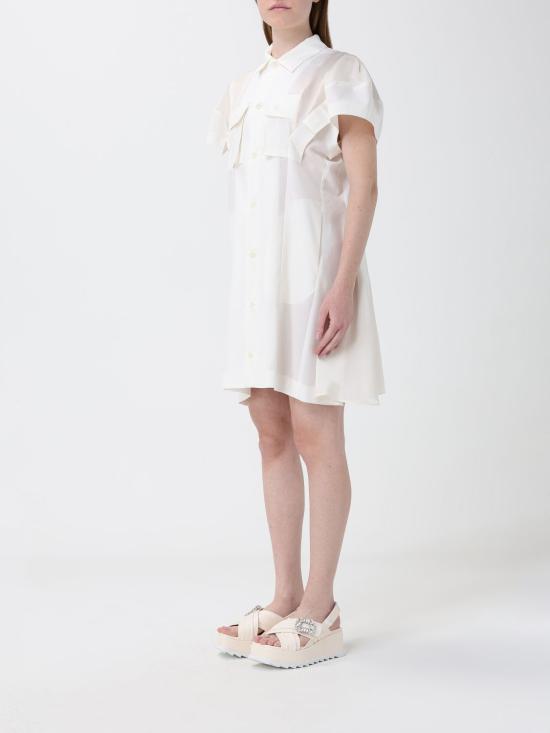 26SS 사카이 롱 원피스 2608427 151 White - SACAI