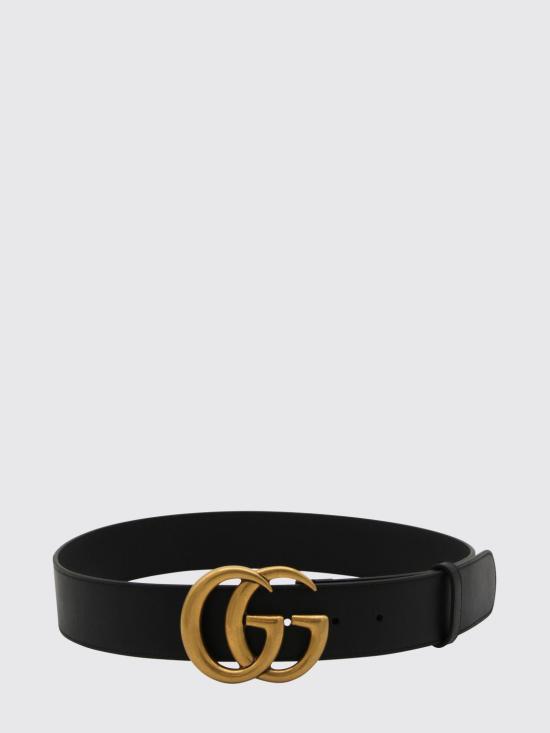 26SS 구찌 레더 벨트 더블 G 버클 400593AP00T 1000 Black