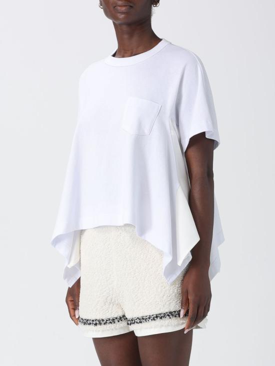 26SS 사카이 반팔 티셔츠 2608349 101 White - SACAI
