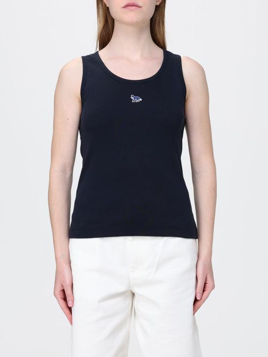 26SS 메종키츠네 베이비 폭스 립드 탱크탑 MW00121KA0033 0413 Blue