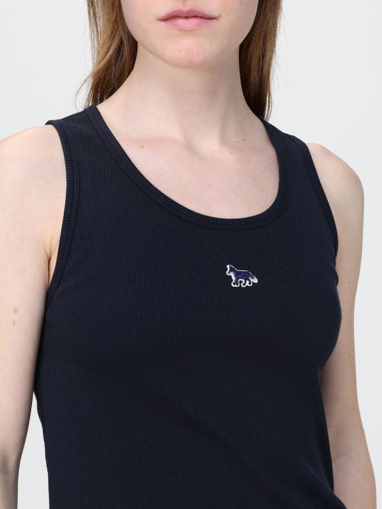 26SS 메종키츠네 베이비 폭스 립드 탱크탑 MW00121KA0033 0413 Blue - MAISON KITSUNE