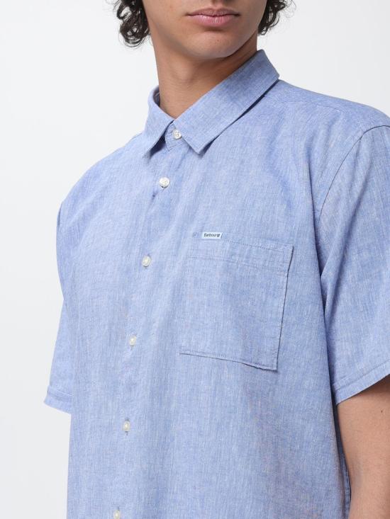 26SS 바버 셔츠 MSH5093 BL33 Blue - BARBOUR