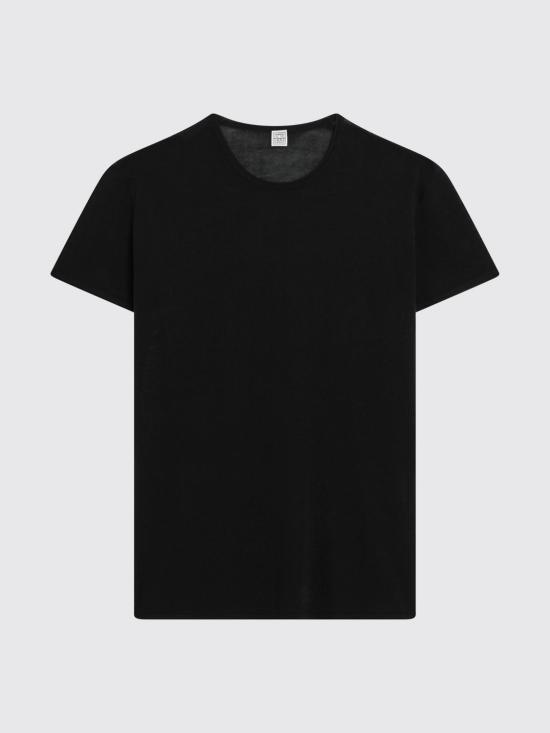 26SS 토템 반팔 티셔츠 252WRT0476YA0173 001 Black - TOTEME
