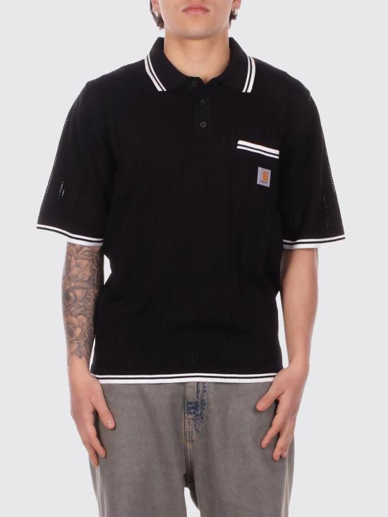 26SS 칼하트 WIP 숏슬리브 램지 폴로 티셔츠 I036168 K02XX Black
