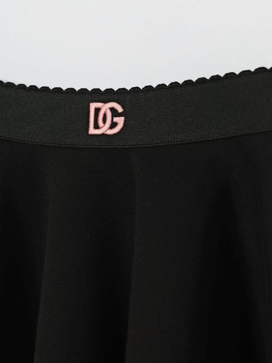 26SS [키즈] 돌체앤가바나 스커트 L54I67G7N9Q N0000 Black - DOLCE & GABBANA