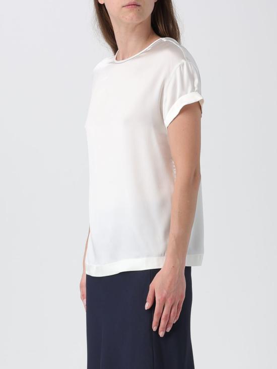 26SS 브루넬로 쿠치넬리 실크 크루넥 탑 M0C59DE310 C600 White - BRUNELLO CUCINELLI