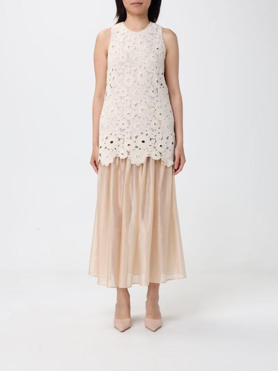 26SS 리우조 롱 원피스 CA6362J8100 P9649 Yellow Cream