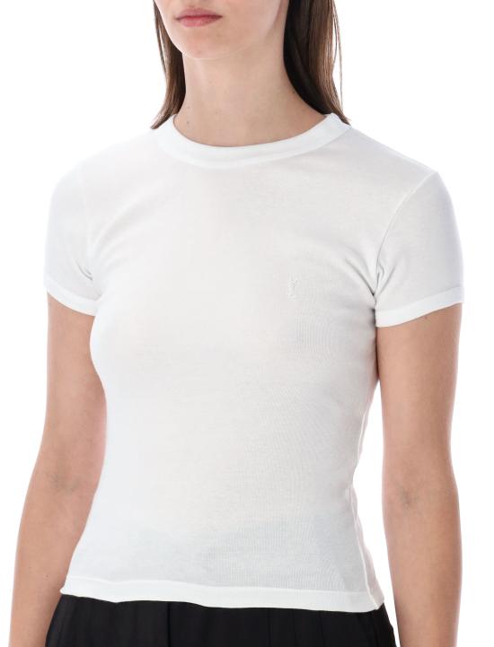 26SS 생로랑 반팔 티셔츠 869630Y38BD 9000 Bianco - SAINT LAURENT