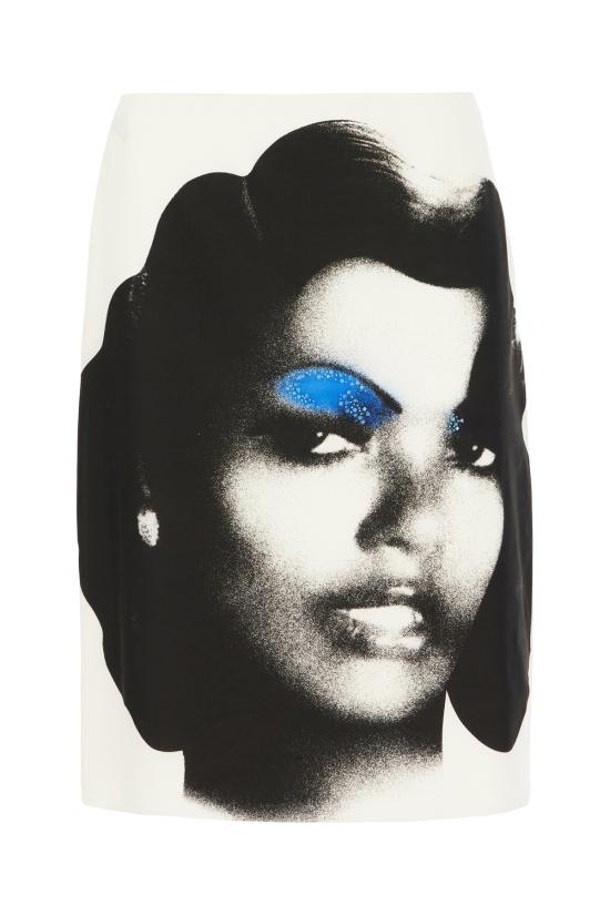 26SS 베르사체 스커트 10249181A18110 6W790 WHITE BLACK BLUE