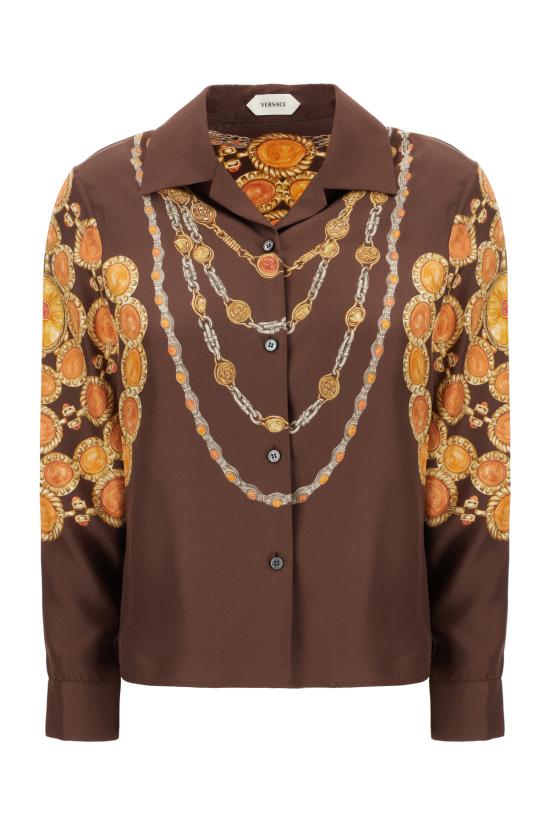 26SS 베르사체 블라우스 10242311A17952 5N940 CHOCOLATE AMBER