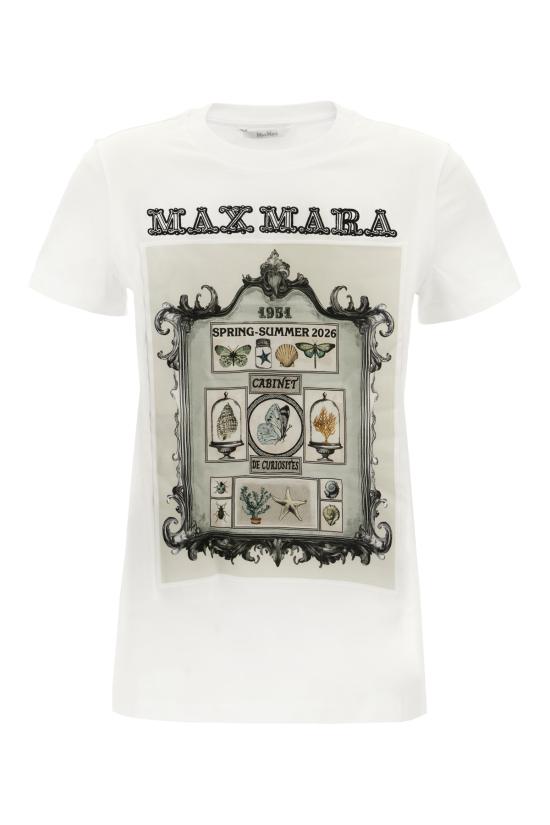 26SS 막스마라 반팔 티셔츠 MXMSPADINO 020 BIANCO OTTICO TURCHESE