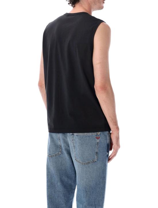26FW 디젤 심리스 메탈릭 Oval D 코튼 탑 A217430JMBB 900 Nero - DIESEL