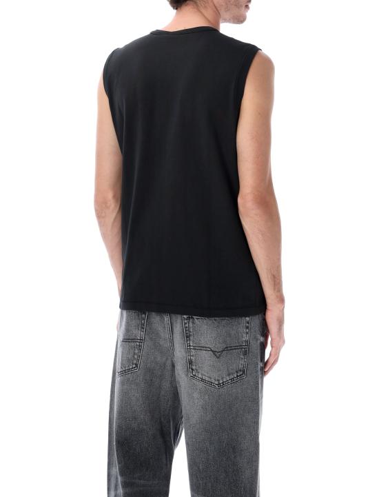 26FW 디젤 심리스 메탈릭 Oval D 코튼 탑 A217430JMBB 900 Nero - DIESEL