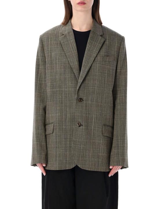 26SS 쉐르 수트 자켓 VES1064HERMOSA MAR4826S MAROON GREEN CHECK