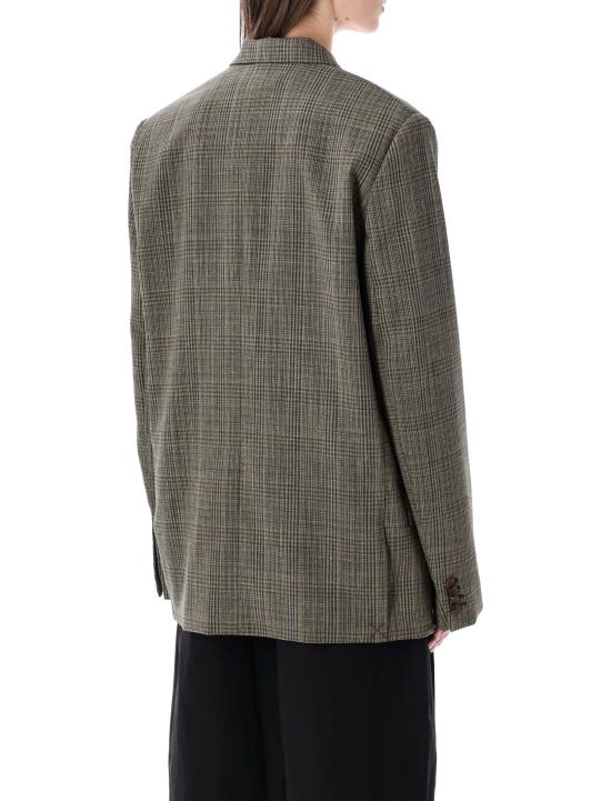 26SS 쉐르 수트 자켓 VES1064HERMOSA MAR4826S MAROON GREEN CHECK - SOEUR