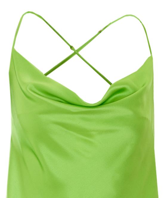 26SS 생로랑 미디 원피스 861314Y7G27 3104 FLUO GREEN - SAINT LAURENT