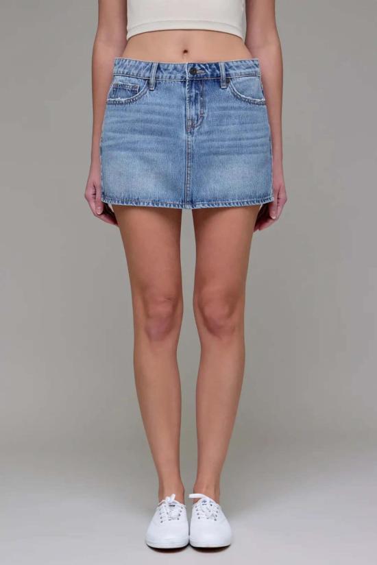  Hidden 데님 스커트 히든 페이튼 미니 스커트 미디엄 라이트