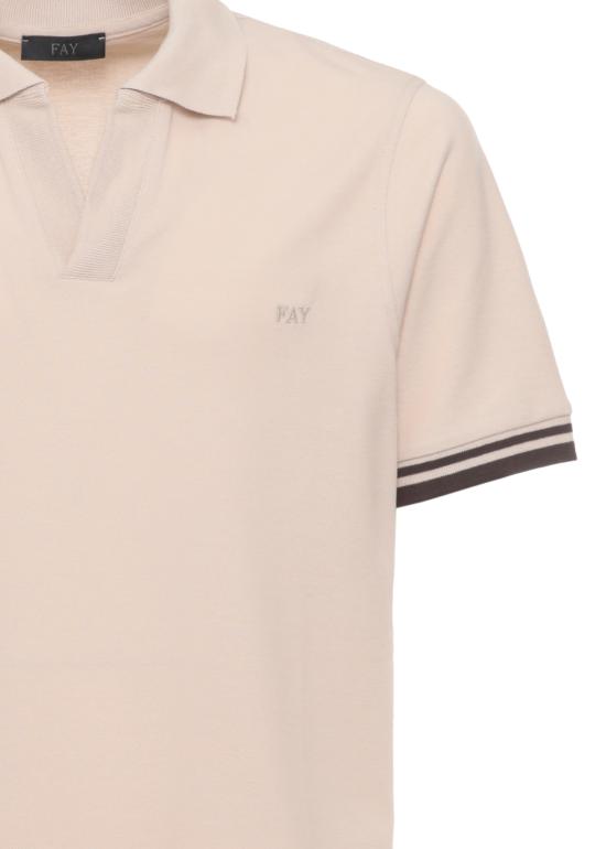 26SS 페이 폴로 티셔츠 NPMB252141STDW C002 Beige - FAY