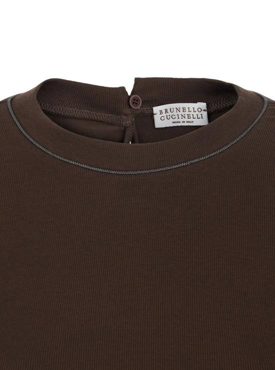26FW 브루넬로 쿠치넬리 긴팔 티셔츠 MPTC8BJ300C4211 Brown - BRUNELLO CUCINELLI
