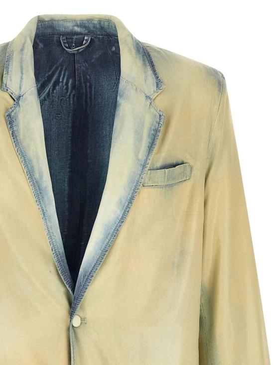 26SS 디젤 드-니발-Fsi 엑스레이 블리치 데님 재킷 A23484068WD01 Beige - DIESEL