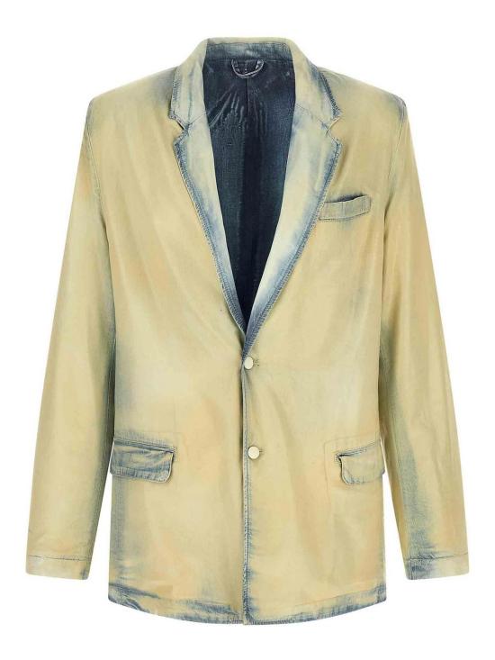 26SS 디젤 드-니발-Fsi 엑스레이 블리치 데님 재킷 A23484068WD01 Beige