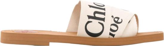 26FW 끌로에 우디 플랫 뮬 CHC22U188Z3101 WHITE