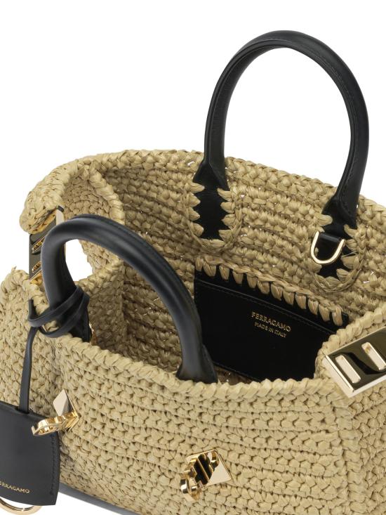 26SS 살바토레 페라가모 토트백 0773833 Beige - SALVATORE FERRAGAMO