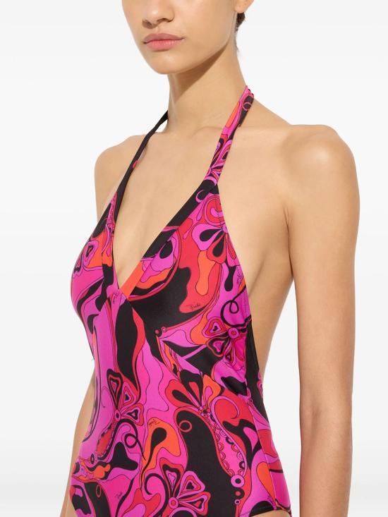 26SS 푸찌 원피스 수영복 6HMC85 6H835 P24 FUCHSIA BLACK - PUCCI