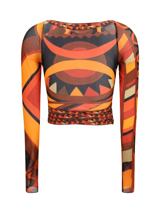 26SS 푸찌 반팔 티셔츠 6HJM306H849 017 ORANGE - PUCCI