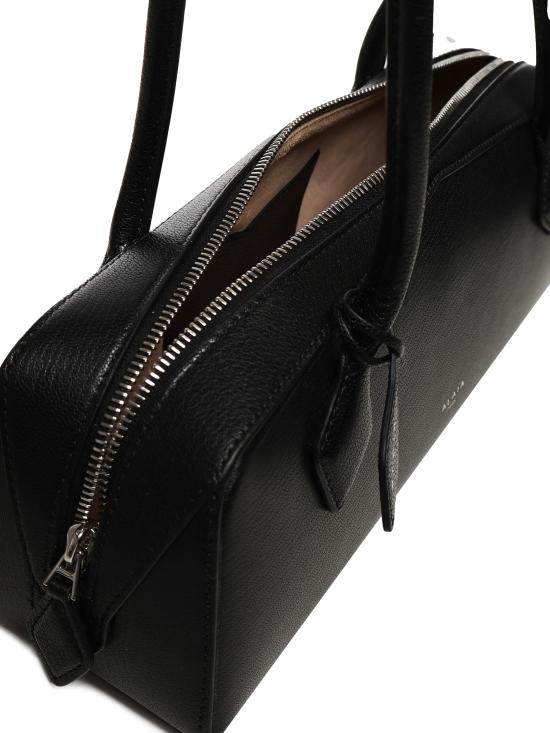 26SS 알라이아 르 테켈 미디움 레더 숄더백 AA1S06033CA212 999 BLACK - ALAIA