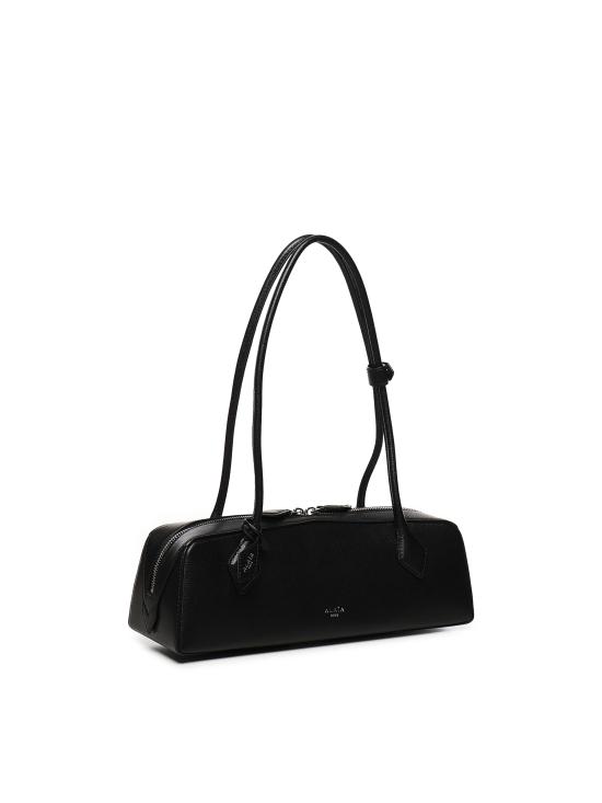 26SS 알라이아 르 테켈 미디움 레더 숄더백 AA1S06033CA212 999 BLACK - ALAIA