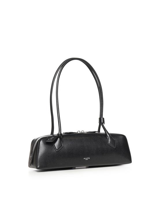 26SS 알라이아 르 테켈 미디움 레더 숄더백 AA1S06033CA212 999 BLACK - ALAIA