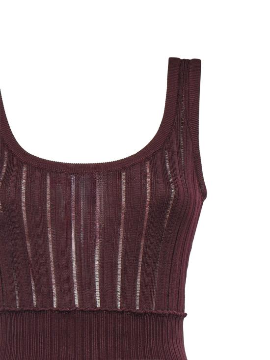 26SS 알라이아 숏 원피스 AA9R2246K198C 332 BORDEAUX - ALAIA