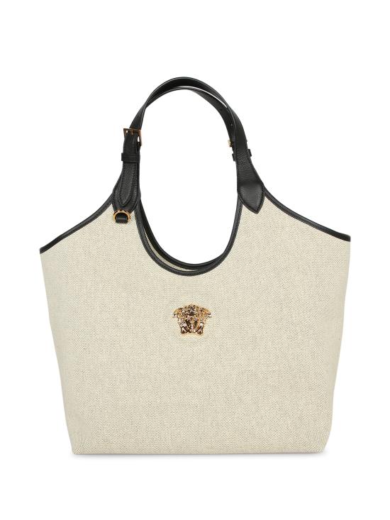 26SS 베르사체 라 메두사 캔버스 토트백 1022210 1A03494 2K86V White