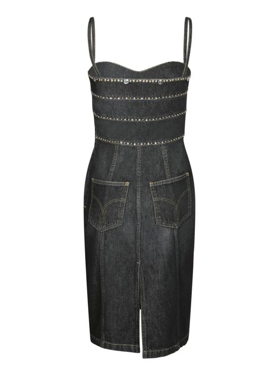 26SS 베르사체 원피스 1023117 1A16477 1D040 Black - VERSACE